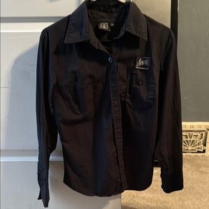 Embroidered Rockabilly Sailor Jerry Button-Up Shirt